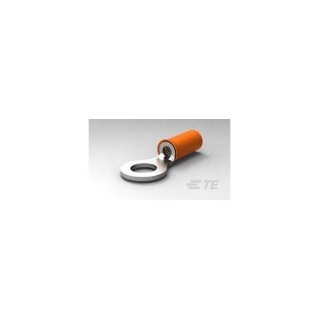 Te Connectivity Ring Terminal, #10 Stud Size, 2.62 mm², Bare Insulated, Green 1-322338-0